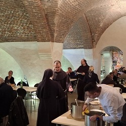 Gute Stimmung im Franziskanerkloster